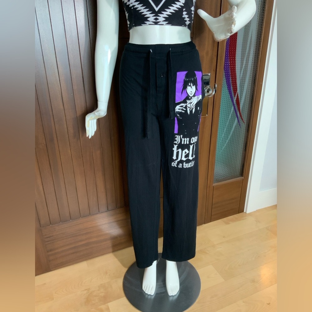 BLACK BUTLER Wide Leg Pants, Black, Size S, EUC